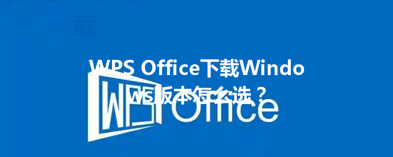 WPS Office下载Windows版本怎么选? 6 WPS Office下载Windows版本怎么选? 三